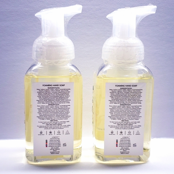 FRESH LEMON Gentle Cleansing ALL Natural Moisturizing Foaming Hand Soap (2 pack) - Picture 2 of 9